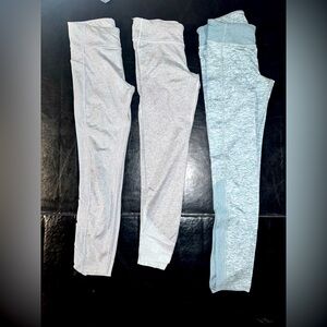 Kids' Light Gray and Blue Leggings BUNDLE of 3